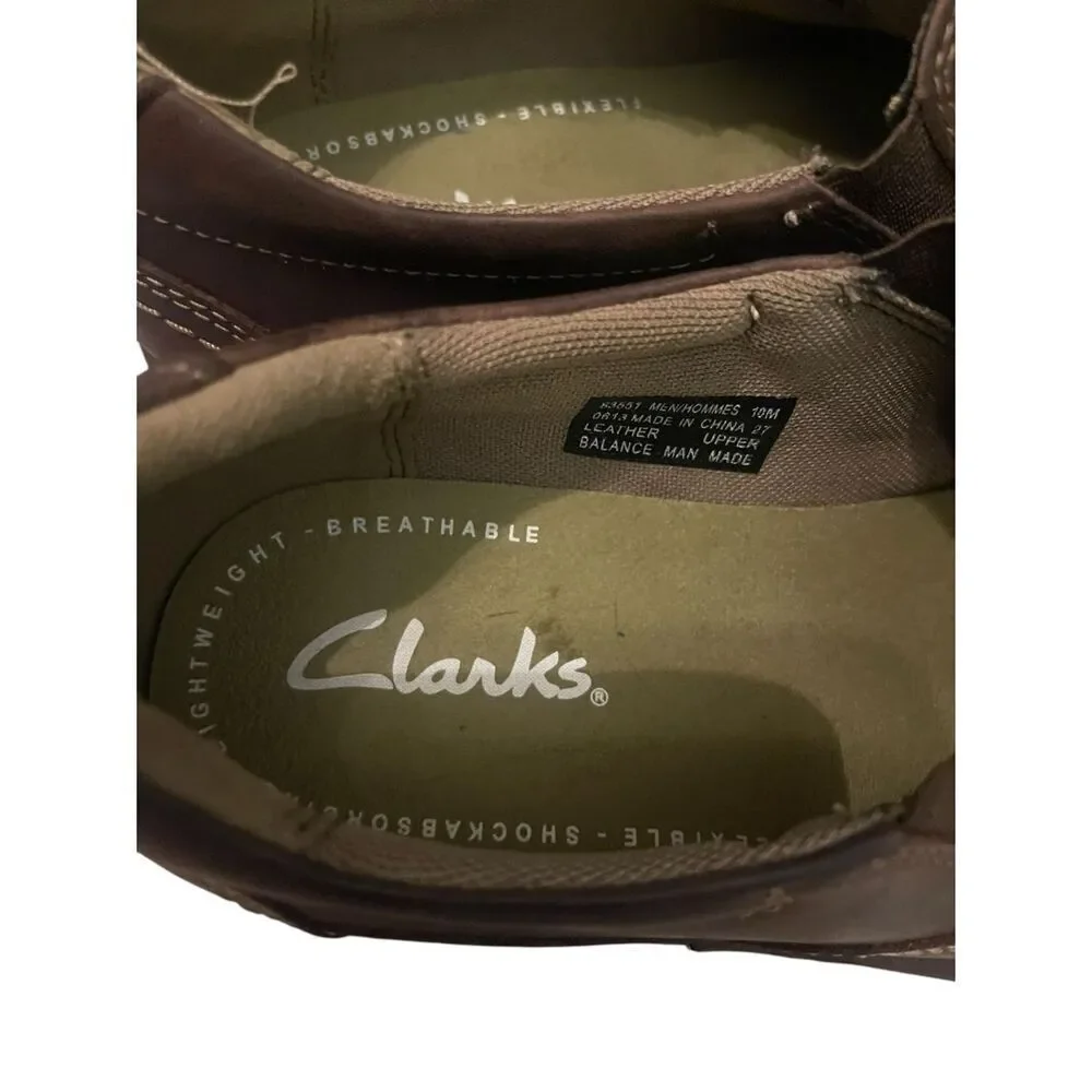 Clarks Mens Chocolate Brown Senner Falls Slip On Loafers Casual Shoes Size 10